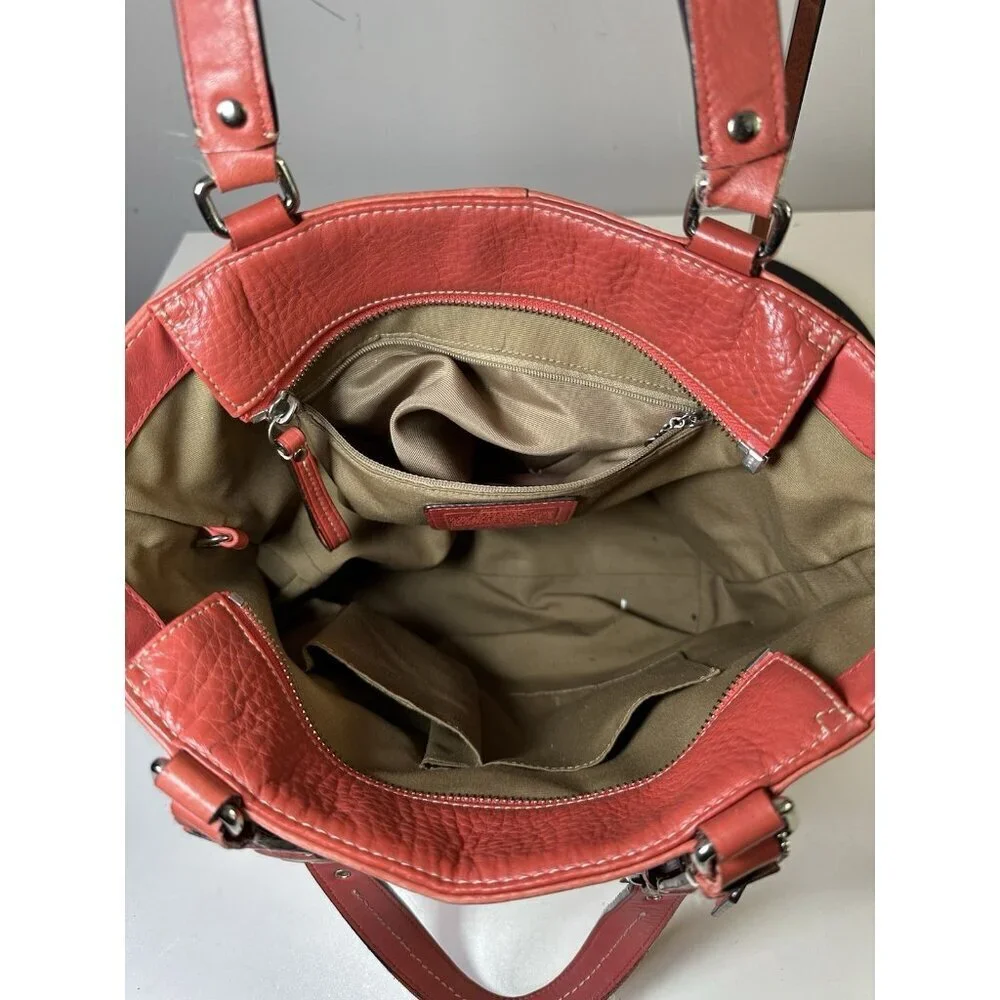 Coach Hamilton Pebbled Leather Hobo Shoulder Bag Double Handle F13089